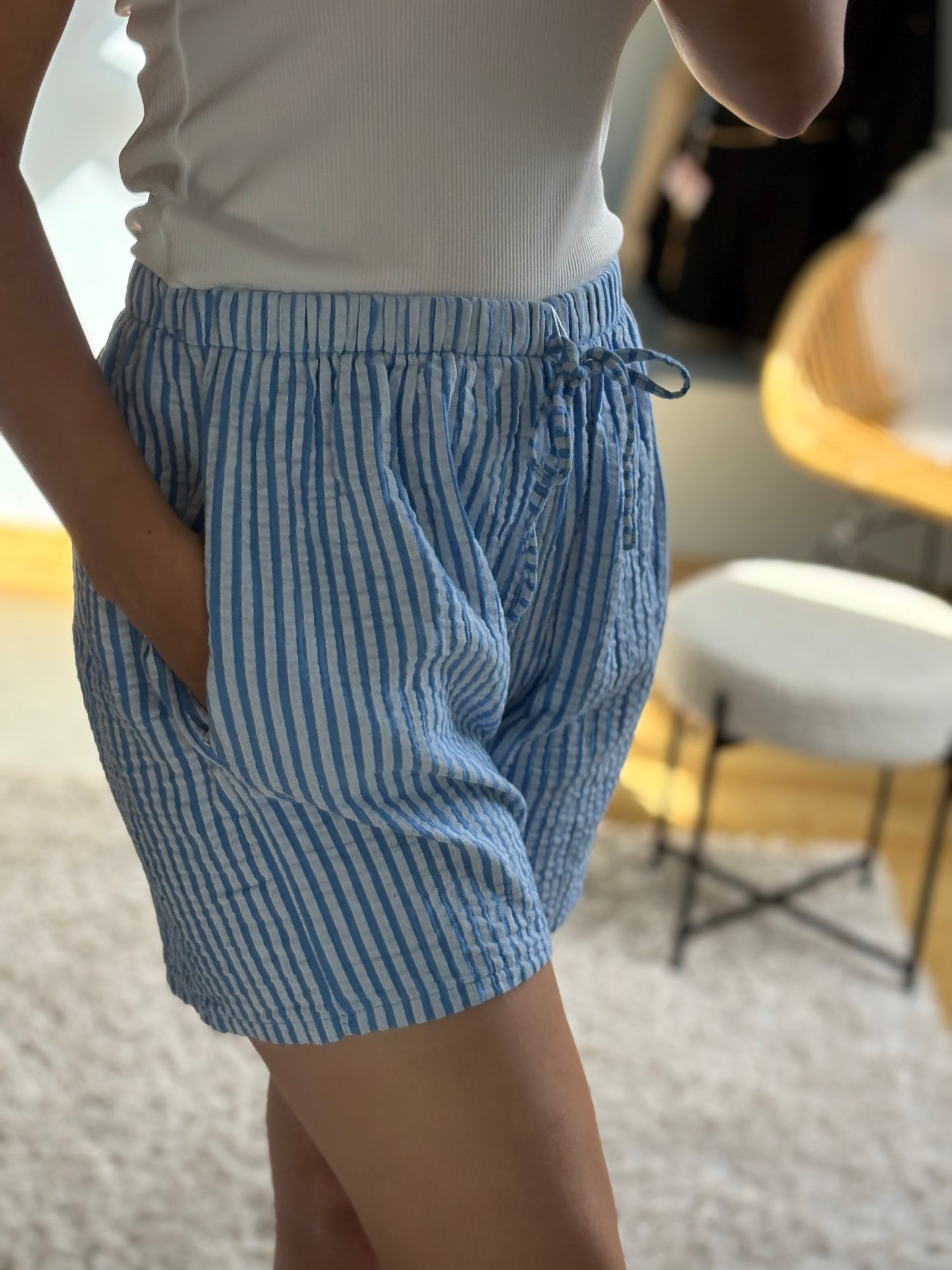 short à rayure