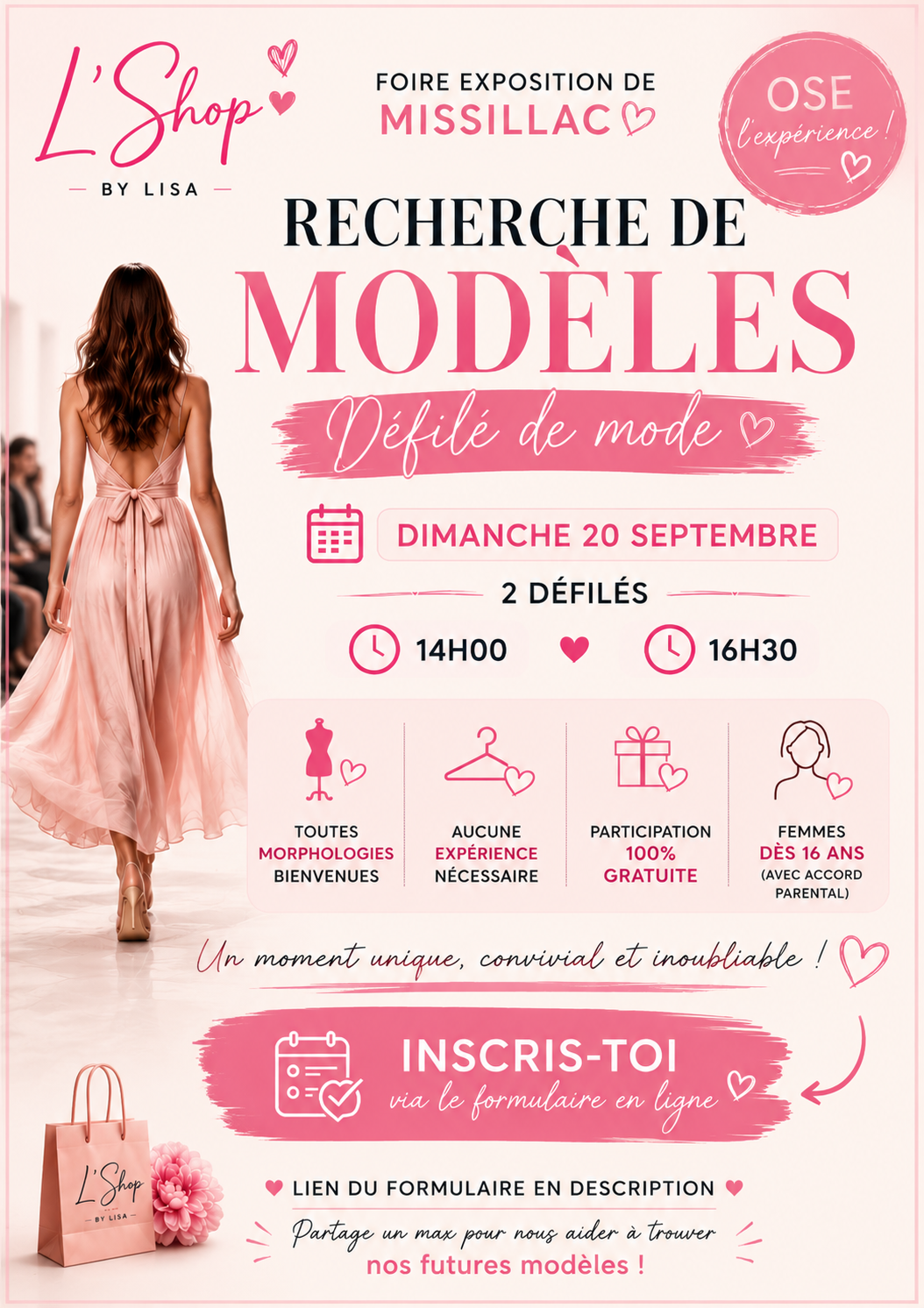 Recherche des modèles pour défilé