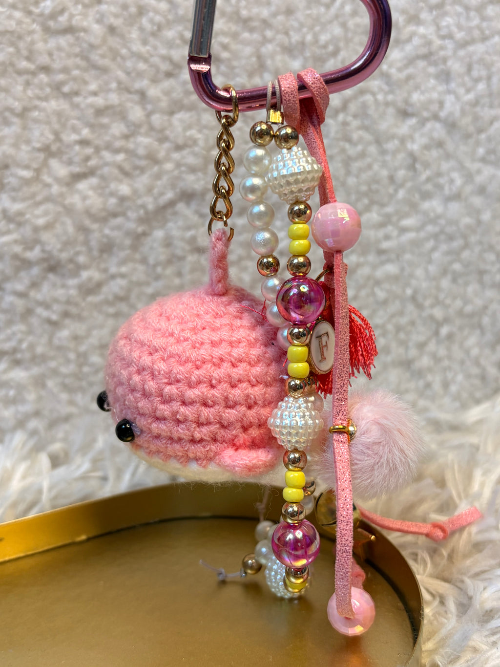 Porte-clé | Baleine rose