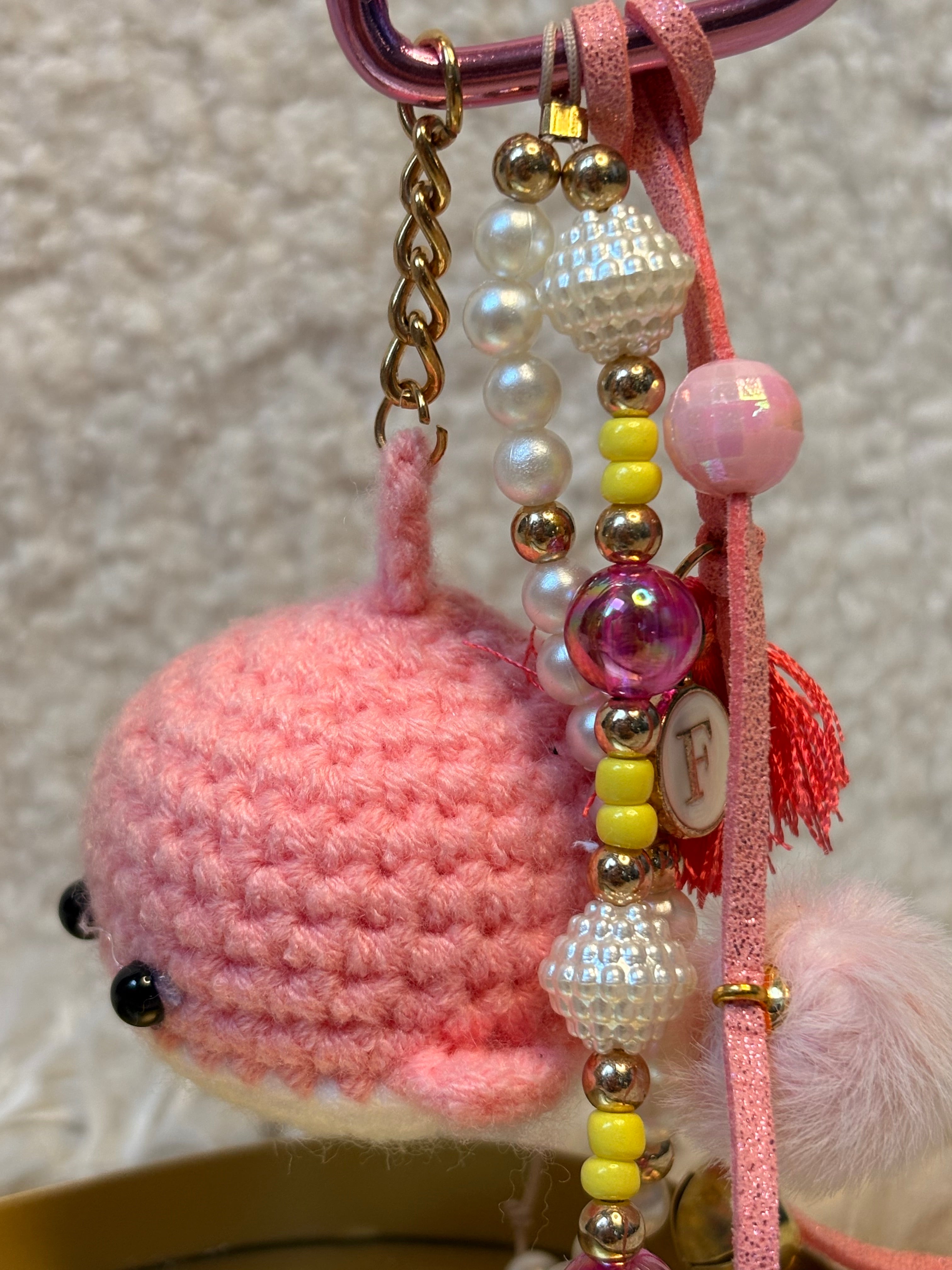 Porte-clé | Baleine rose