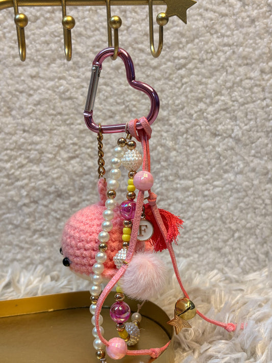 Porte-clé | Baleine rose