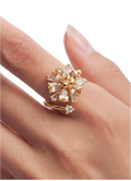 Bague fleur nacre I anti-stress