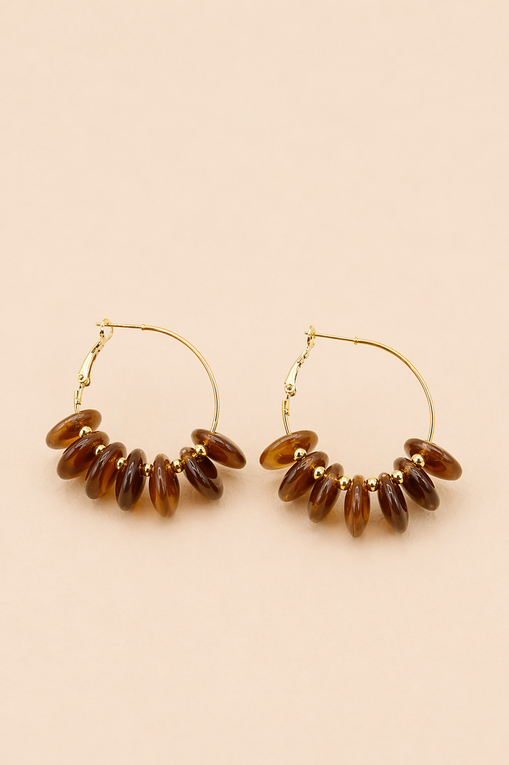 Boucle d'oreilles I créole brun