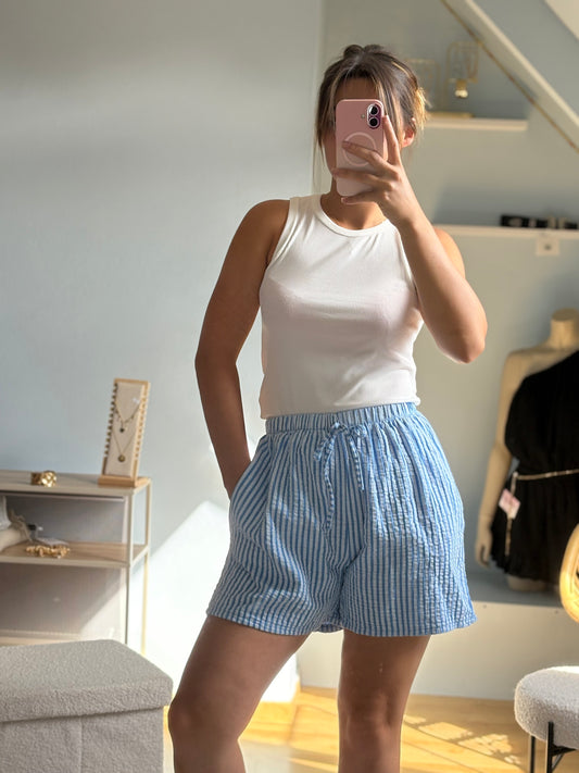 short à rayure