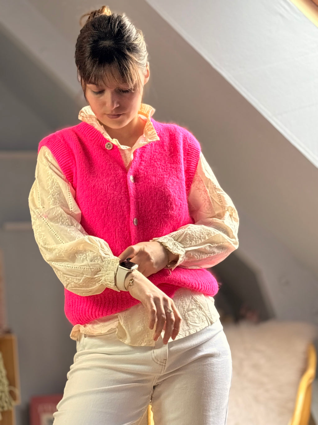 Gilet Sofia I rose fluo