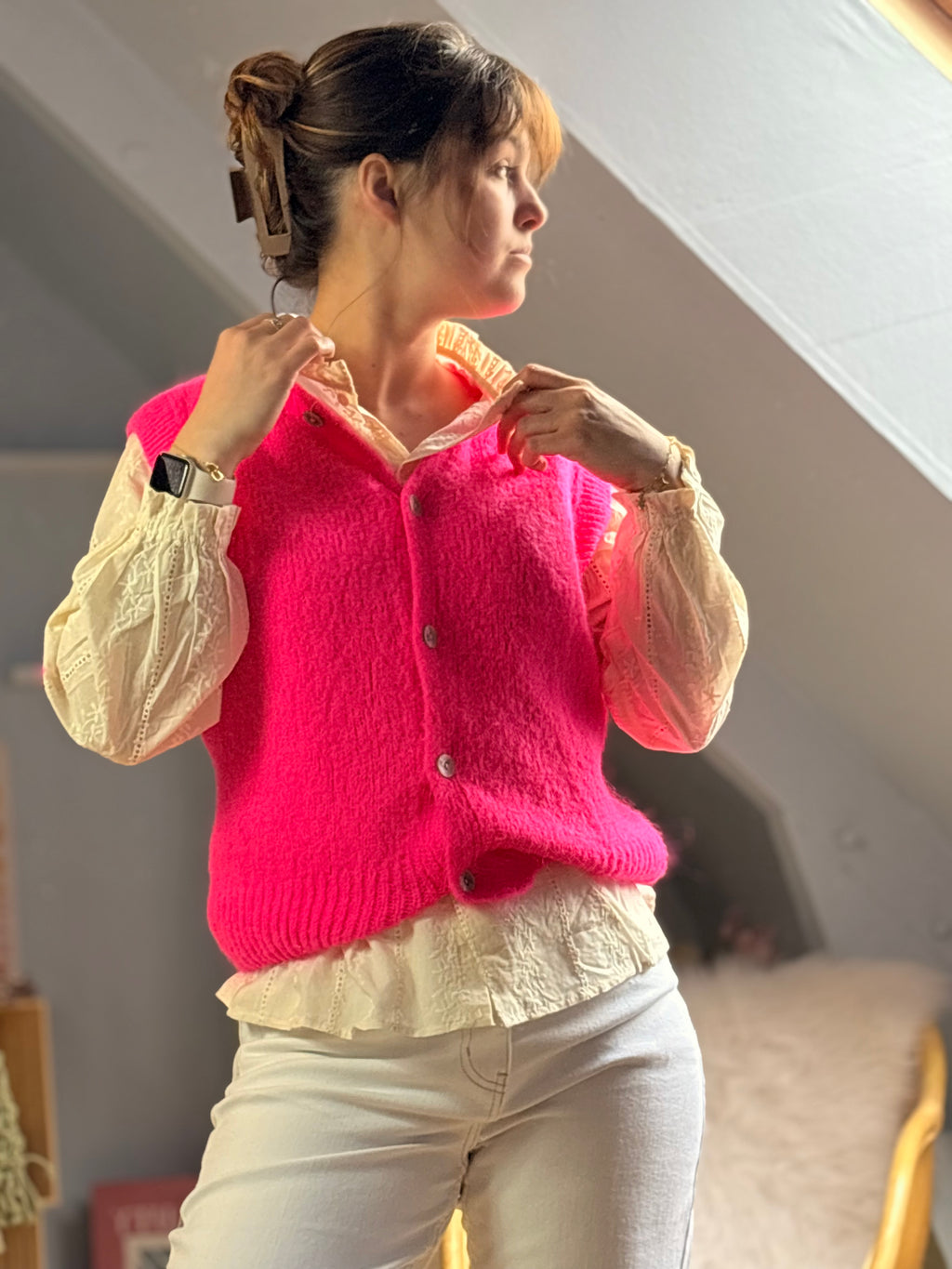 Gilet Sofia I rose fluo