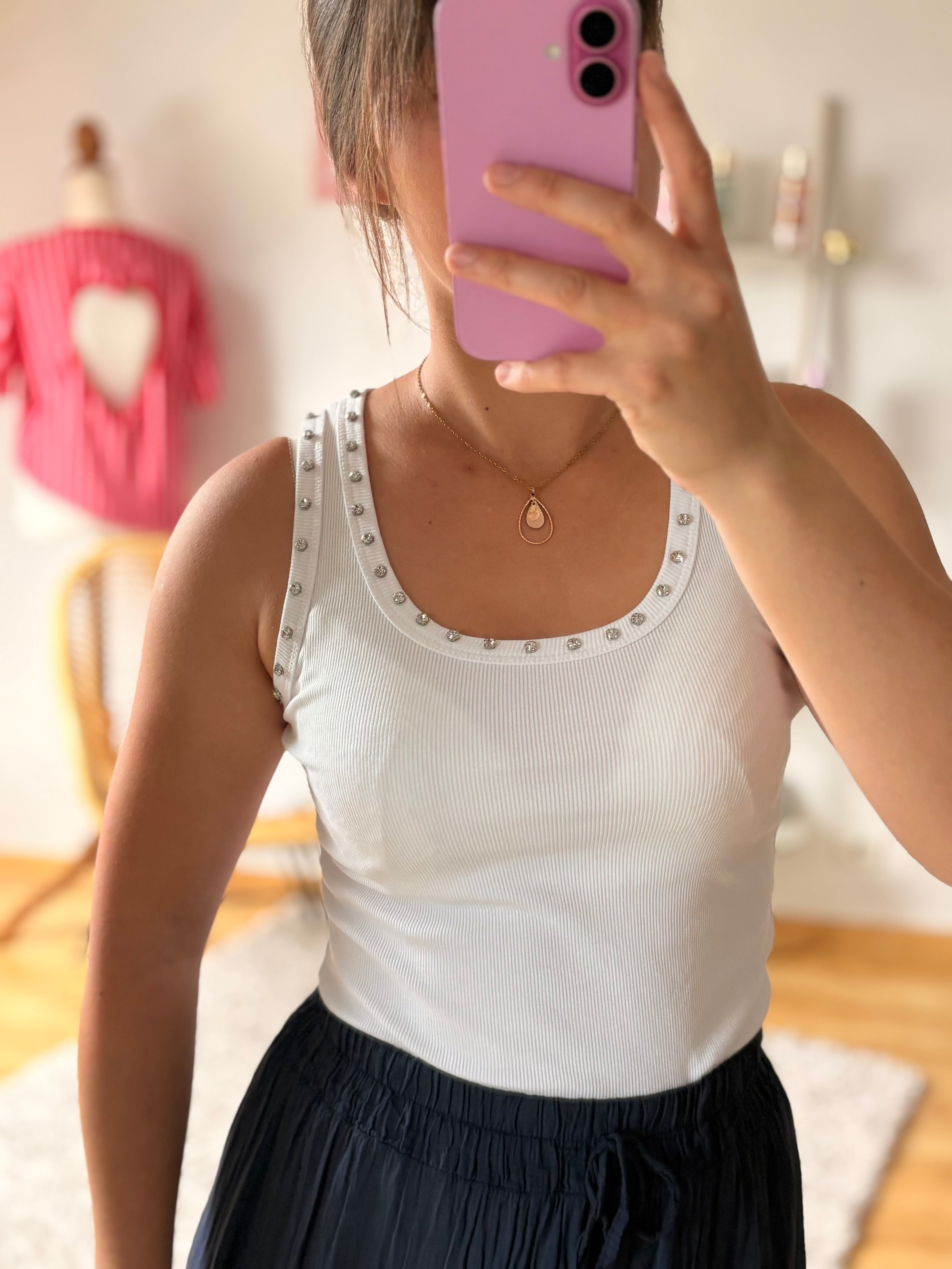 Débardeur clou I blanc